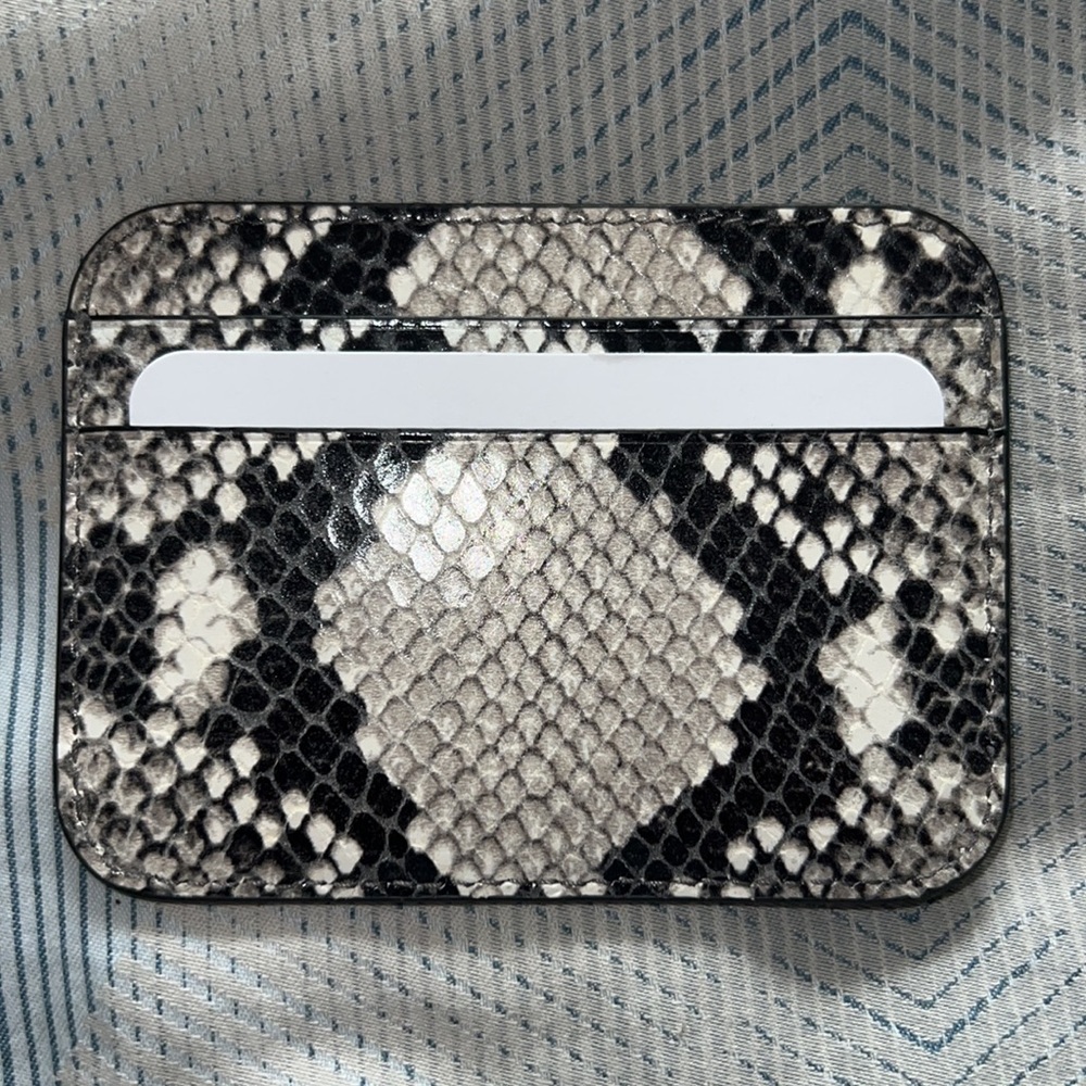 COPY - Balenciaga Mens Snake Skin Design Leather Credit Card Holder - Picture 3 of 3